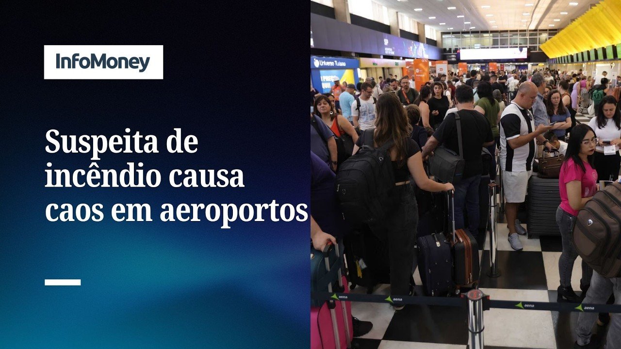 Aeroportos retomam operações em SP após suspeita de incêndio | InfoMoney News