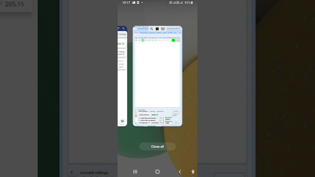 Algo Trading working in mobile