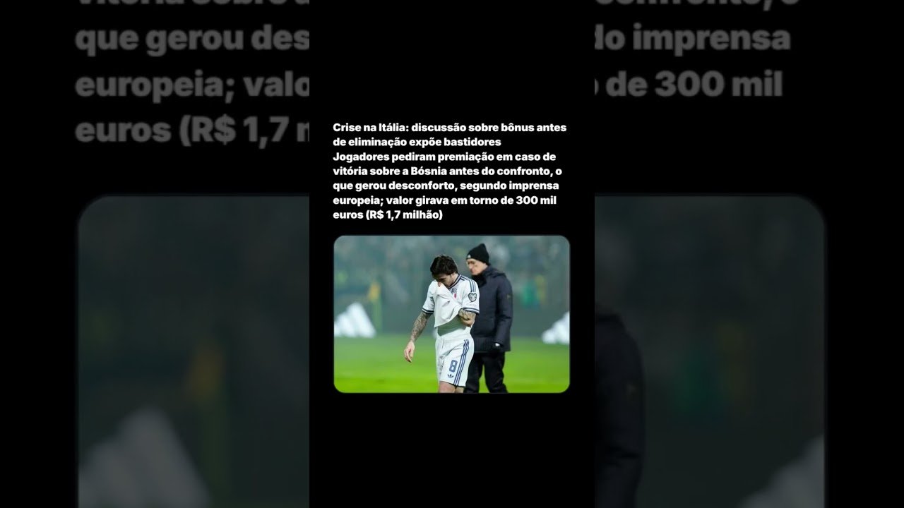 BOMBA: ITÁLIA EXIGE BÔNUS MILIONÁRIO ANTES DE VEXAME HISTÓRICO E REVOLTA O MUNDO DO FUTEBOL HOJE!