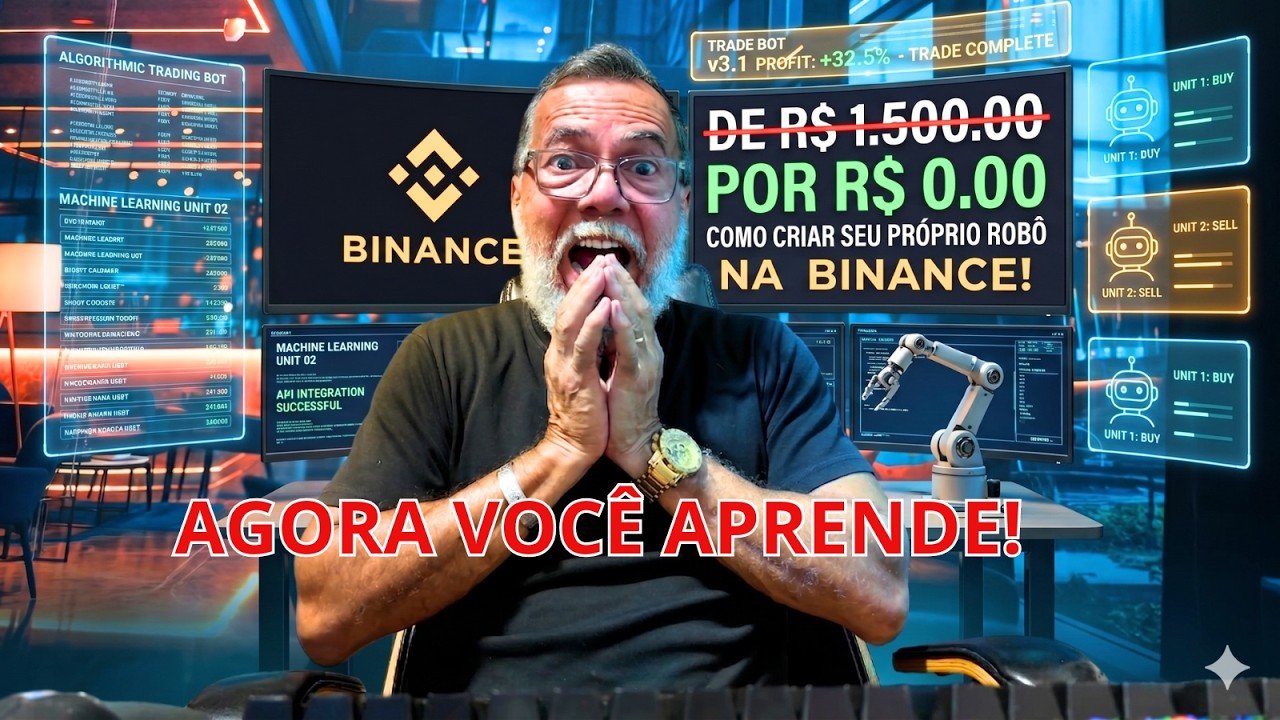 COMO CRIAR GRÁTIS O SEU ROBO TRADING DENTRO DA BINANCE #trader