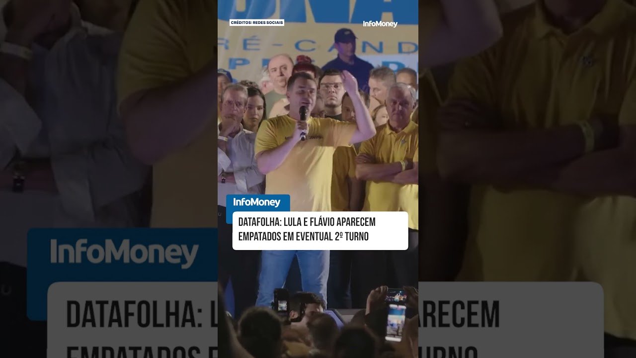Datafolha: Lula e Flávio aparecem empatados em eventual 2º turno | InfoMoney News