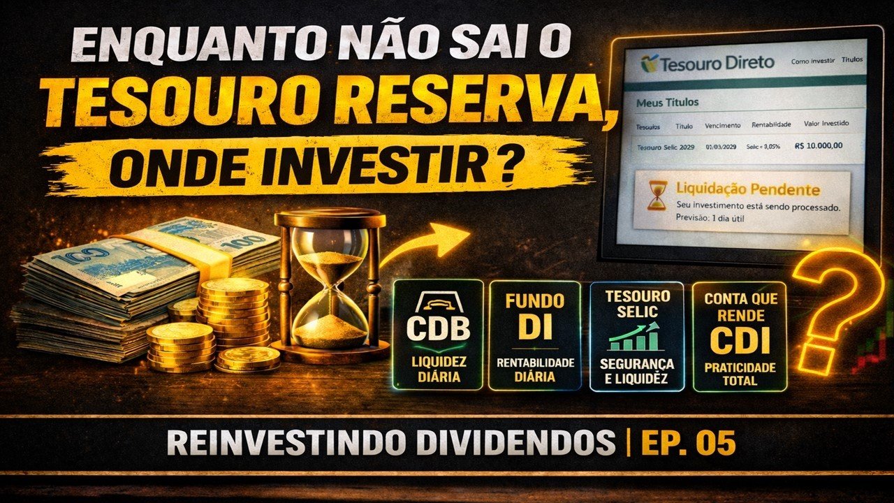 Enquanto o Tesouro não sai… onde investir o dinheiro? 💰