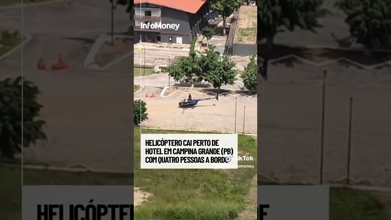 Helicóptero cai logo após decolagem na Paraíba