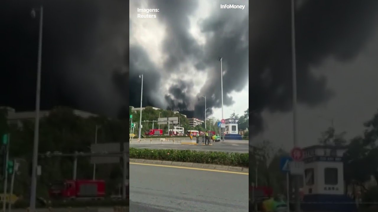 Incêndio atinge estacionamento da BYD na China