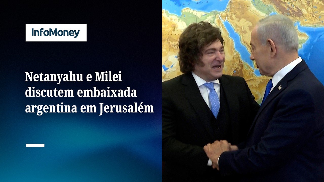 Netanyahu e Milei discutem embaixada argentina em Jerusalém