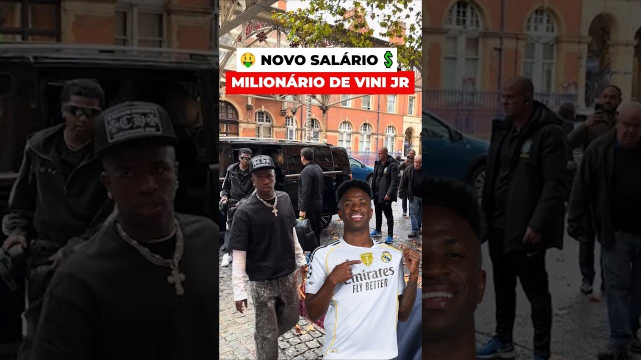 NOVO SALÁRIO MILIONÁRIO DE VINI JR 🤑💸 #vinicius #vinijr #realmadrid #futebol