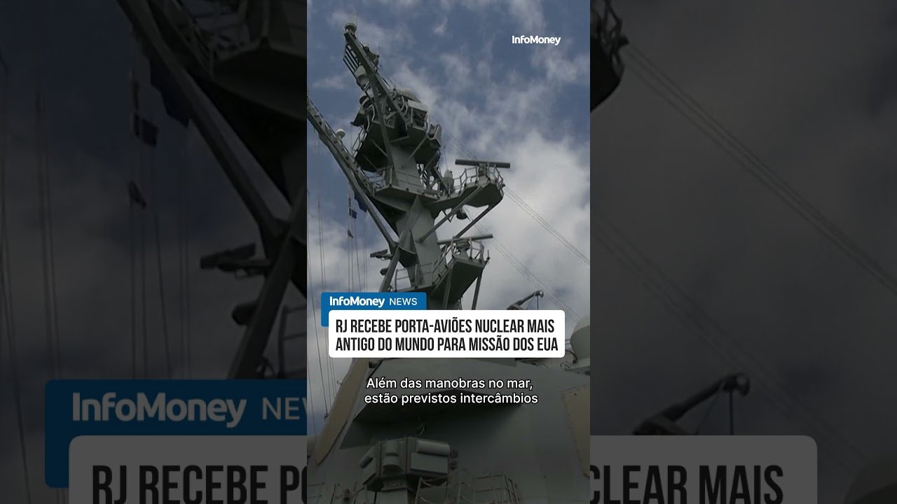 RJ recebe porta-aviões nuclear mais antigo do mundo para missão dos EUA | InfoMoney News