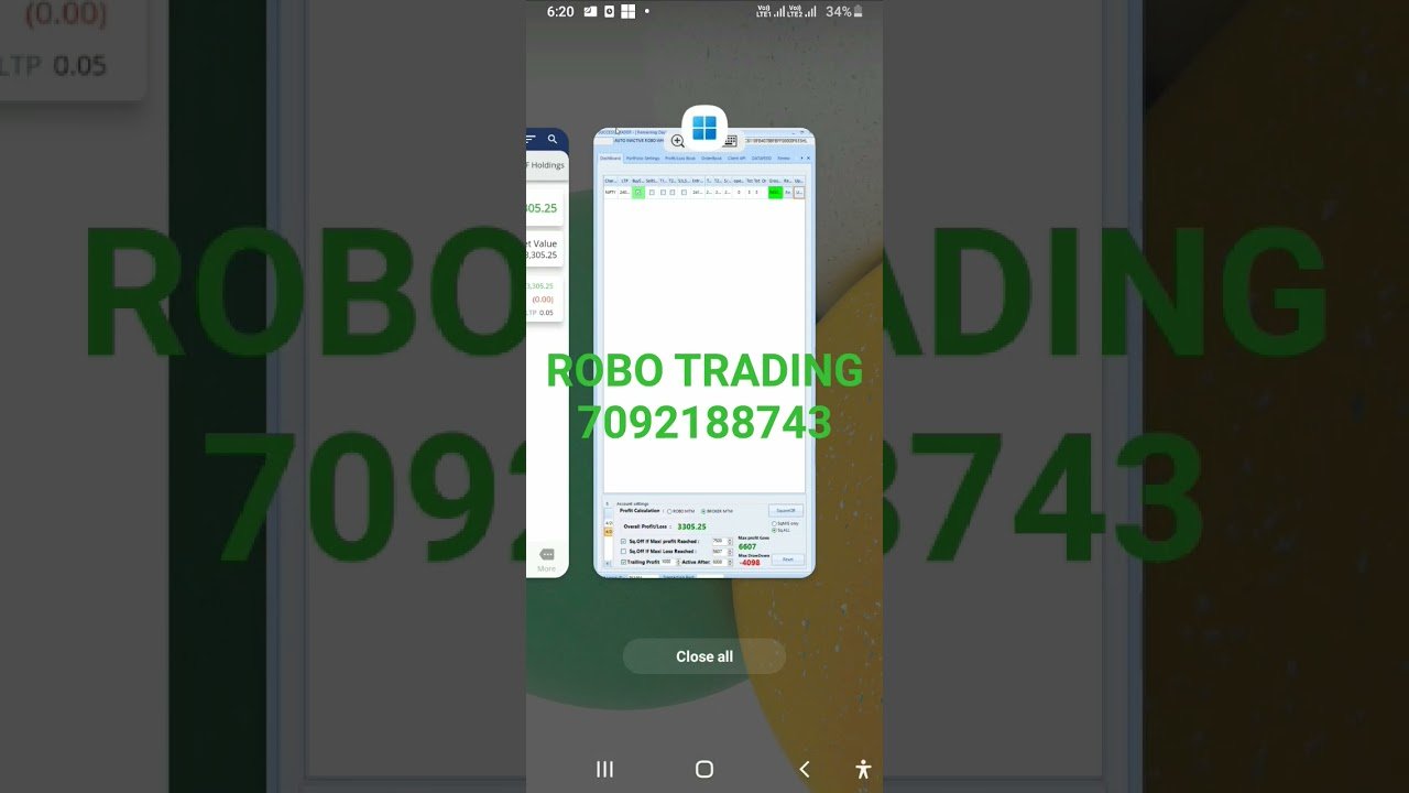 Robo Trading Software working in all segments in mobile phone and Desktop