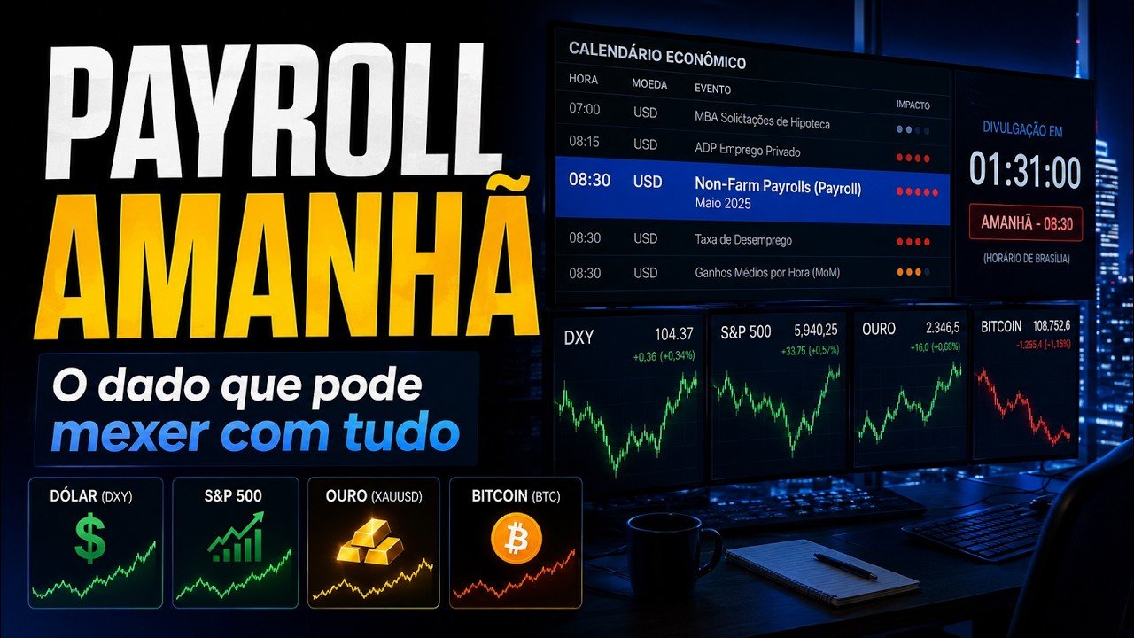 💣 Amanhã tem payroll – Estratégia ideal para SP500