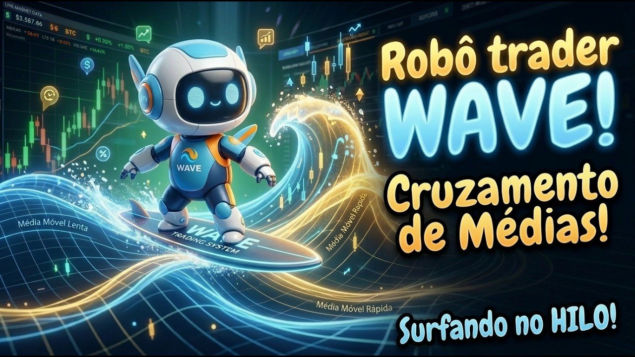 🚀 Robô Wave: Cruzamento de Médias + HILO no Automático para MT5