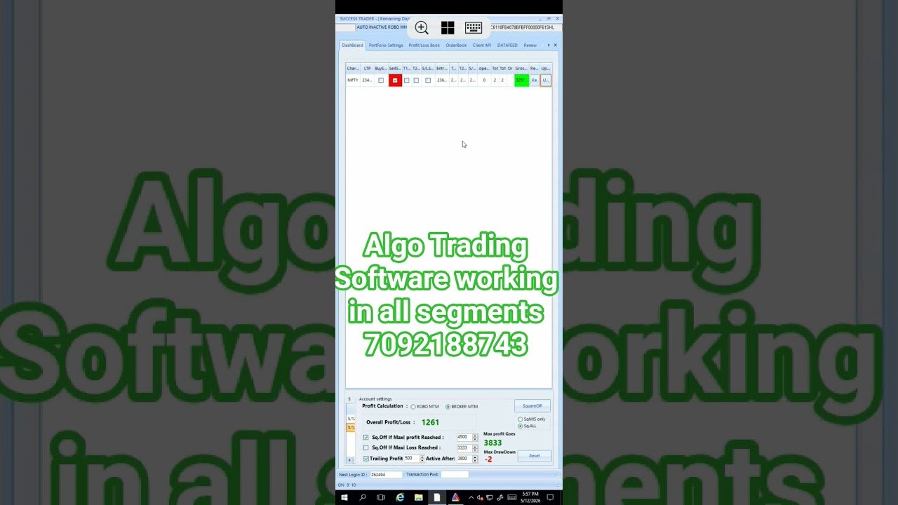Algo Trading Software working in all segments in mobile phone and Desktop