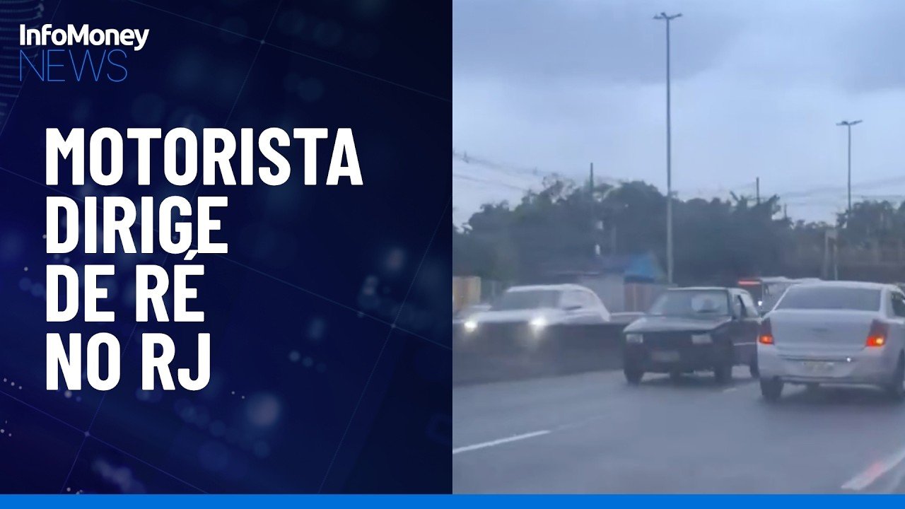 Carro anda de ré por avenida do RJ em plena luz do dia