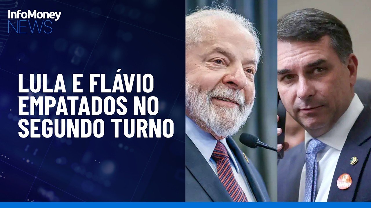 Datafolha “pré-Dark Horse”: Lula e Flávio Bolsonaro empatam com 45% no 2º turno | InfoMoney News