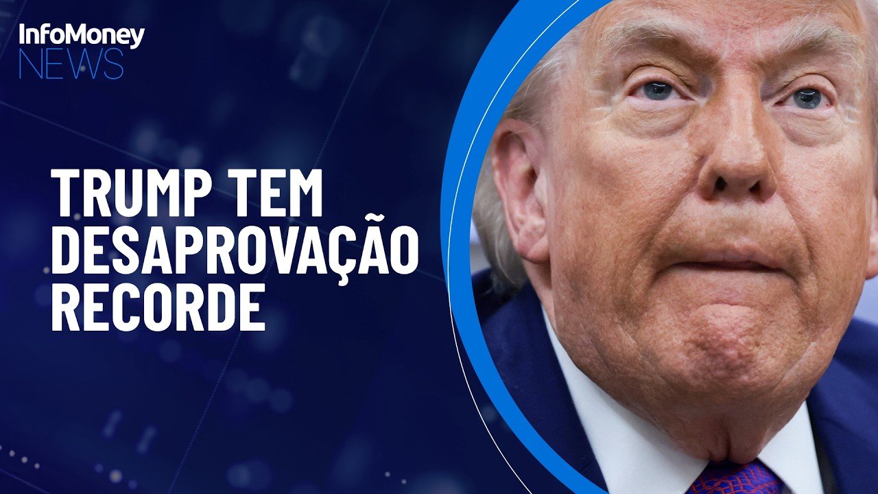 Desaprovação de Trump sobe a 59,8% e bate recorde no segundo mandato | InfoMoney News