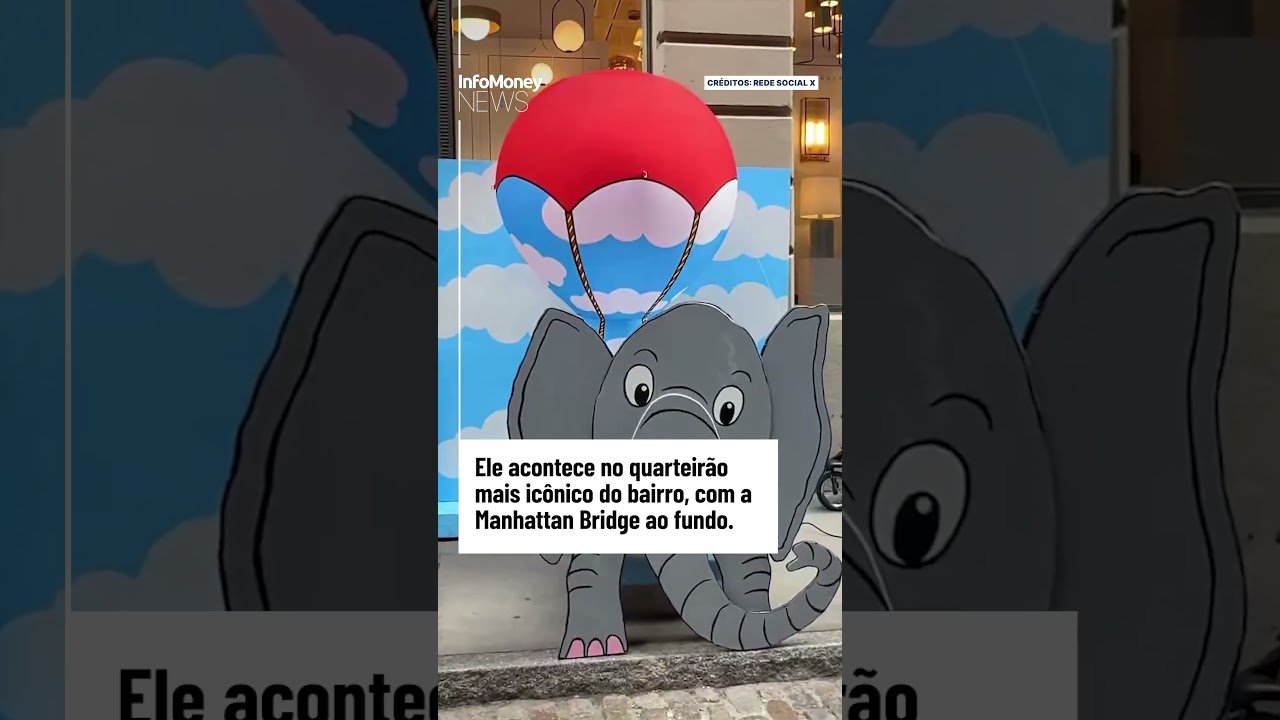 Elefantes “voadores” atraem multidão em Nova York
