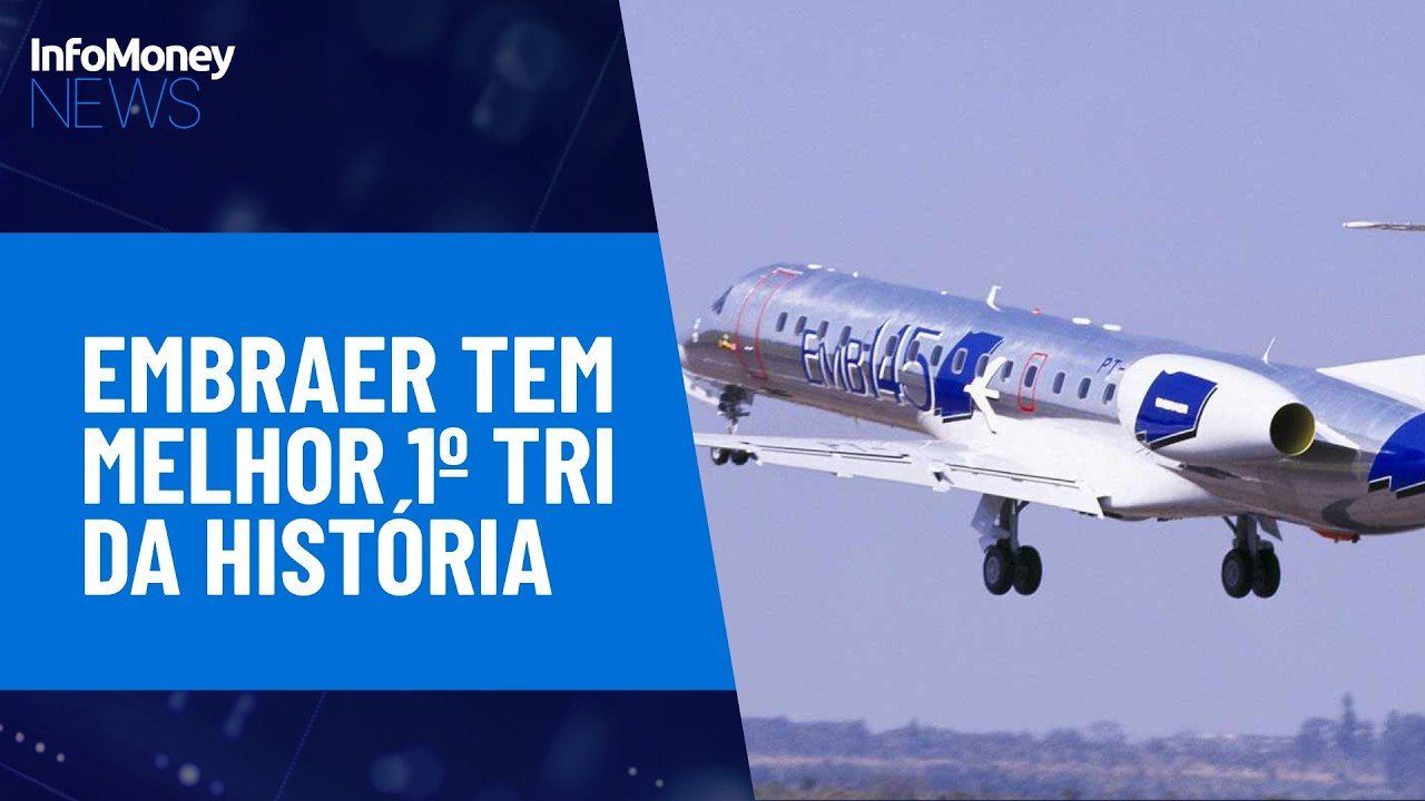 Embraer tem lucro ajustado de R$ 145,4 mi no 1T, queda anual de 51,5% | InfoMoney News