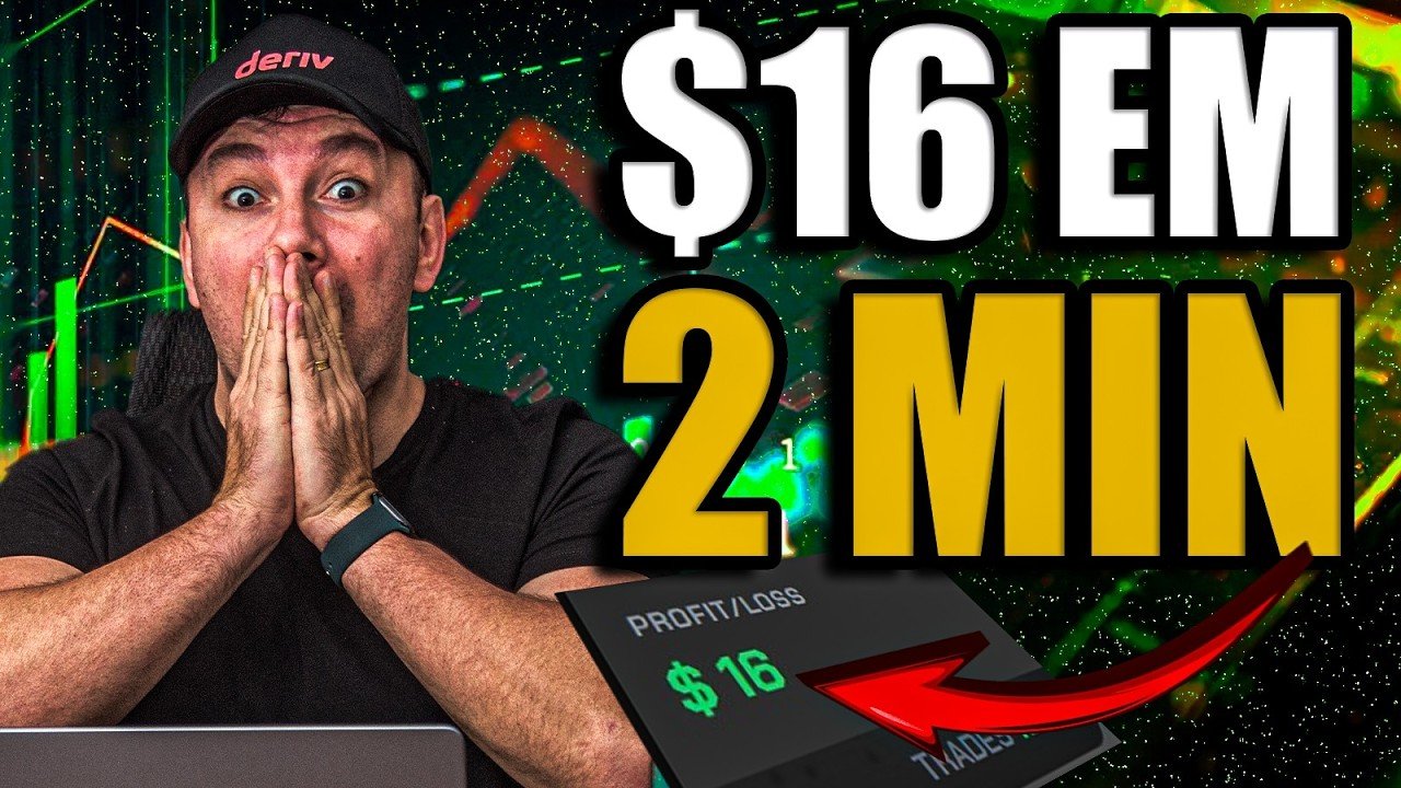 Fiz $16 em 2 MINUTOS com esse robô na Deriv (teste real)