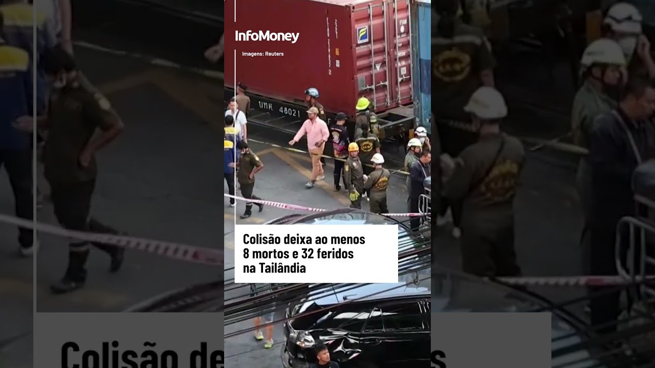 Trem de carga bate em ônibus na Tailândia e deixa pelo menos oito mortos e 32 feridos