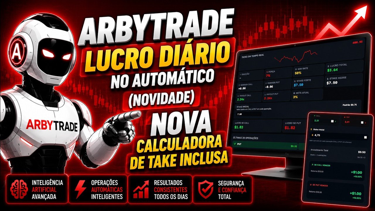 ✅ ARByTRADE LUCRO DIÁRIO NO AUTOMÁTICO + CALCULADORA DE TAKE POR NEGOCIAÇÃO NA DERIV