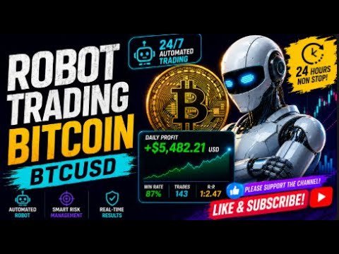 🚨 Robô Operando Bitcoin AO VIVO 24h — Veja Quanto Ele Faz no BTCUSD!