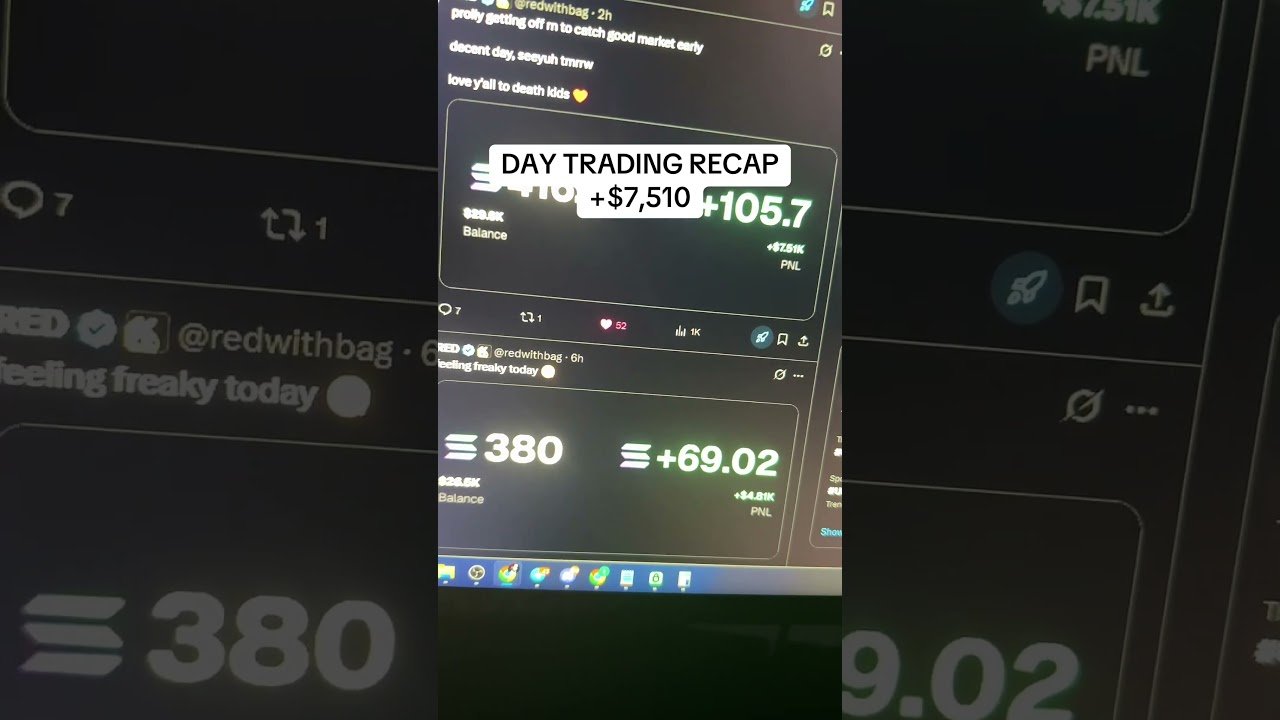 +$7,510 day trading! #trading #memecoin #crypto