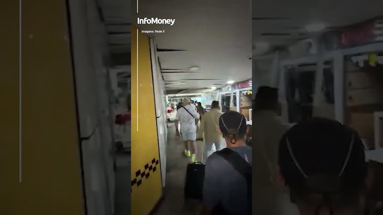 Avião chacoalha ainda em solo durante terremoto na Venezuela