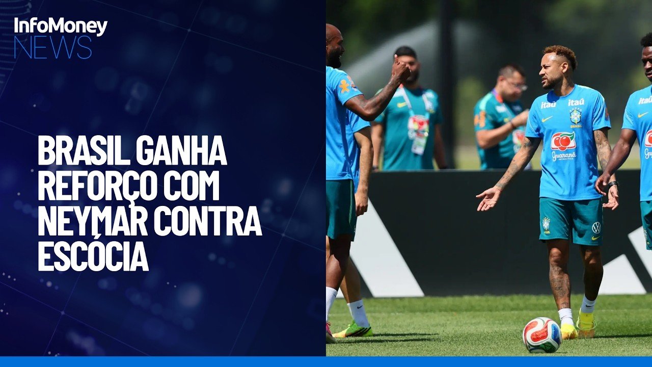 Brasil ganha reforço: Neymar participa de treino completo com o elenco | InfoMoney News