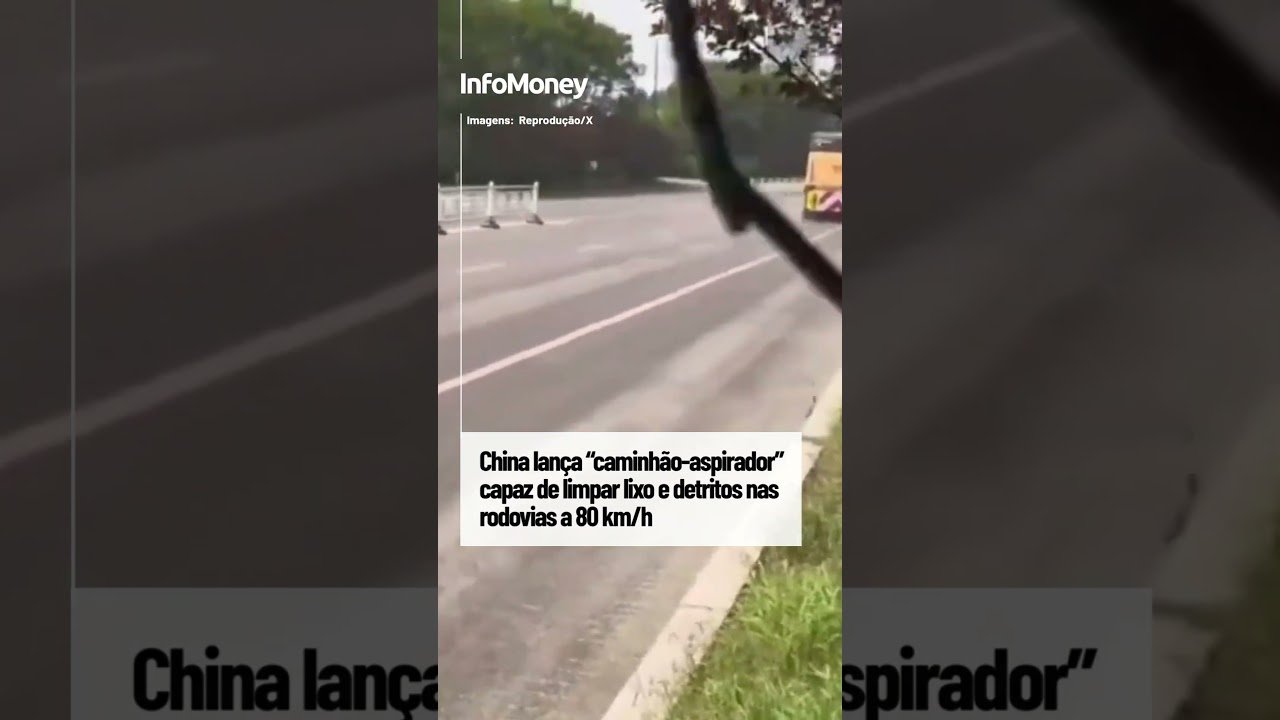 China apresenta maquina que aspira lixo das rodovias a 80 km/h
