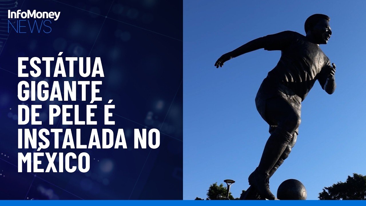 Cidade mexicana que receberá jogos da Copa de 2026 ganha estátua gigante de Pelé
