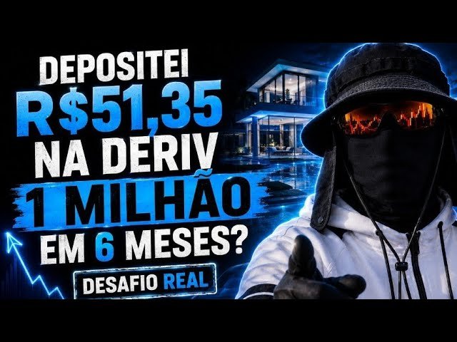 DEPOSITEI R$ 51,35 NA DERIV. SERÁ QUE CONSIGO R$ 1 MILHÃO EM 6 MESES?