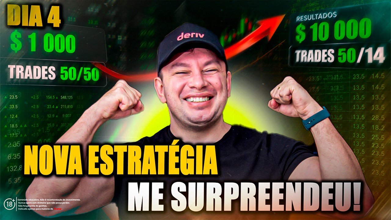 DIA 04 | Testei uma Nova Estratégia na Deriv e o Resultado me Surpreendeu