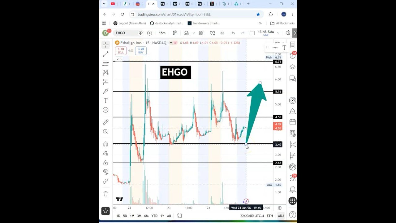 #EHGO 🔥 each day good daytrading opportunity! $EHGA