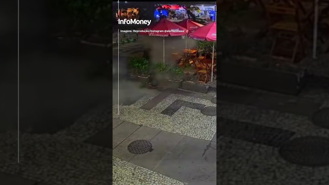 Fogo brota de bueiro da Light após falha em subestação no Rio