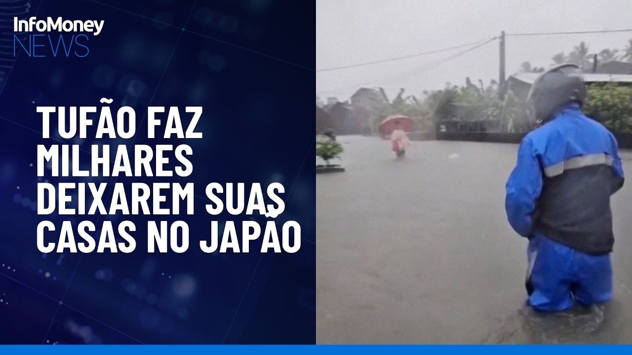 Japão se prepara para tempestades: Chuvas torrenciais paralisam partes de Taiwan | InfoMoney News