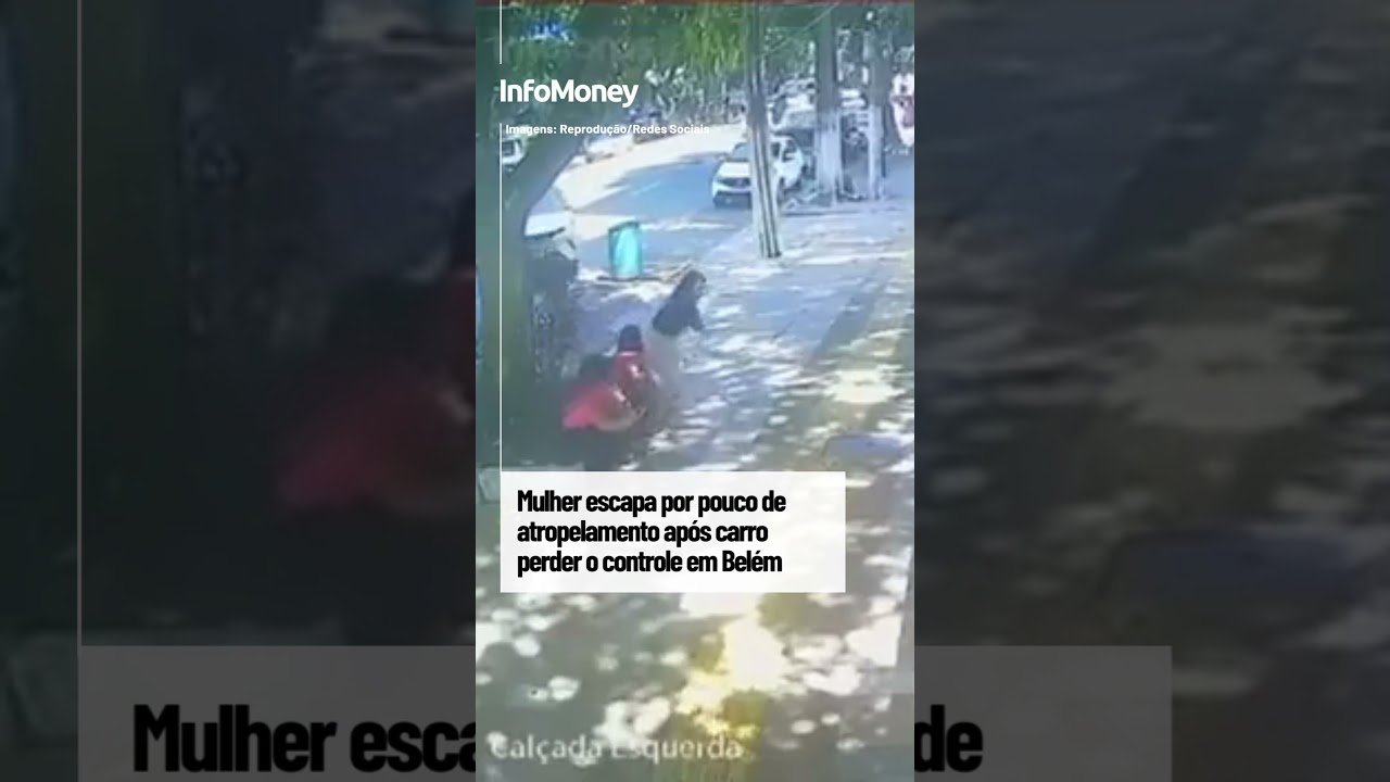 Mulher escapa por pouco de atropelamento em Belém