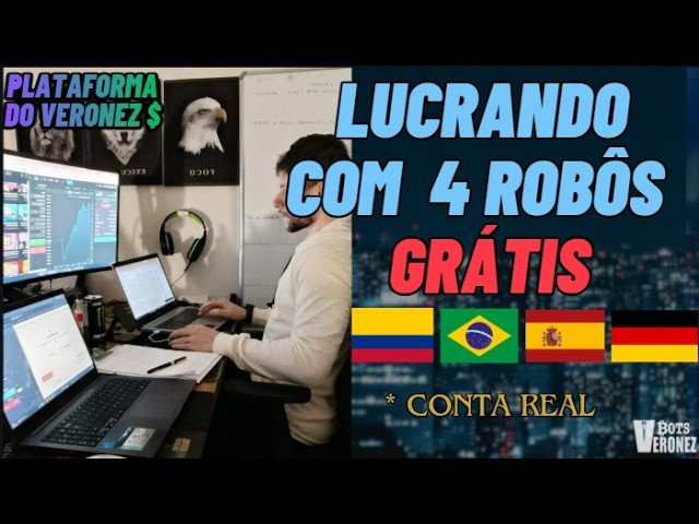 ROBÔS GRÁTIS ! Lucrando com BOT 1 , BOT 2 , BOT 3 , BOT 4- Plataforma de Robôs Grátis Veronez Deriv