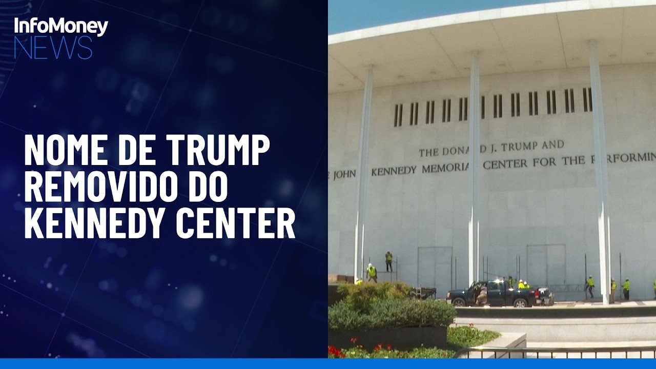 Trabalhadores iniciam remoção do nome de Trump do Kennedy Center em meio a aplausos