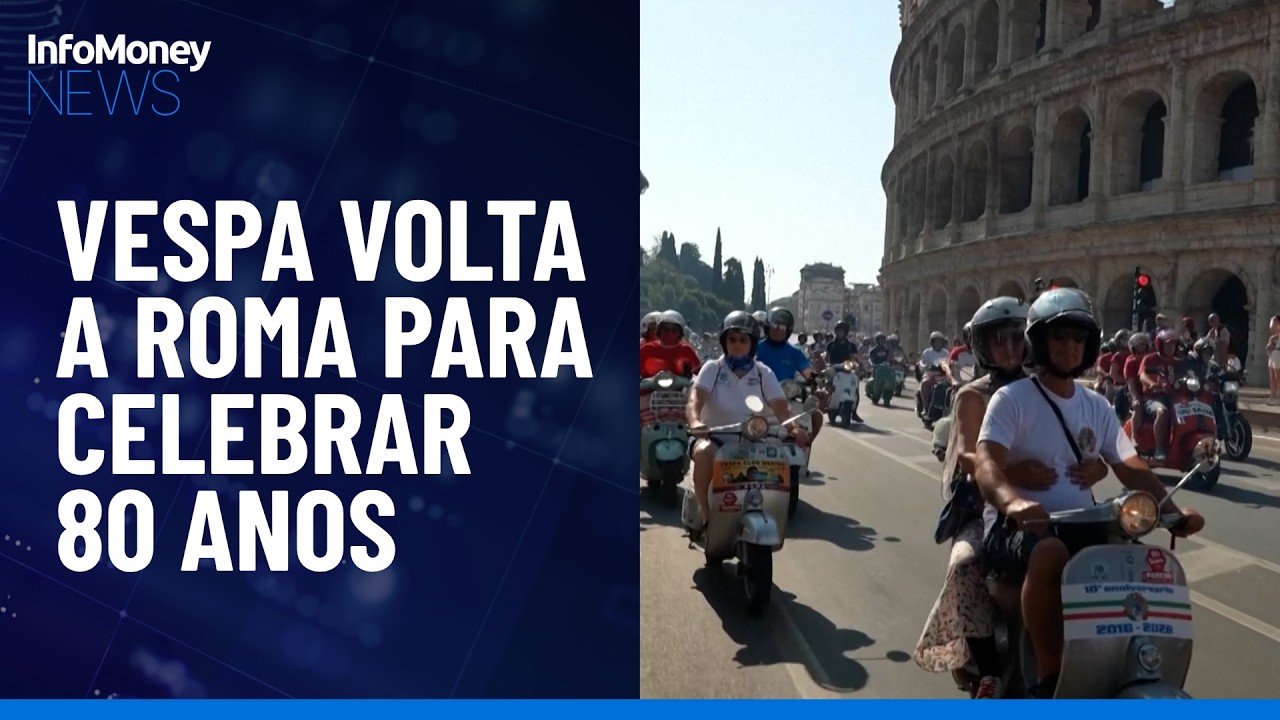 Vespa volta a Roma para celebrar 80 anos como ícone do design italiano