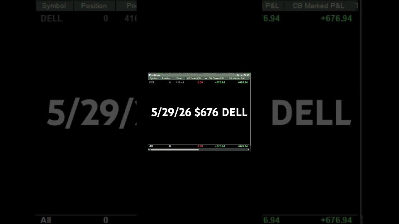 5/29/26 $676 DELL #daytrade #trading #stockmarket #trading #daytrader #entrepreneur #daytrading