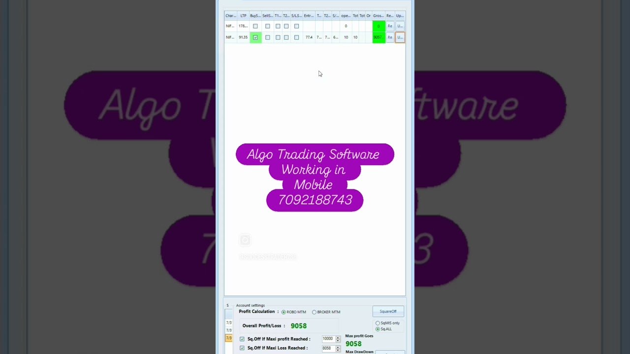 Algo Trading Software working in all segments software working in Mobile 7092188743
