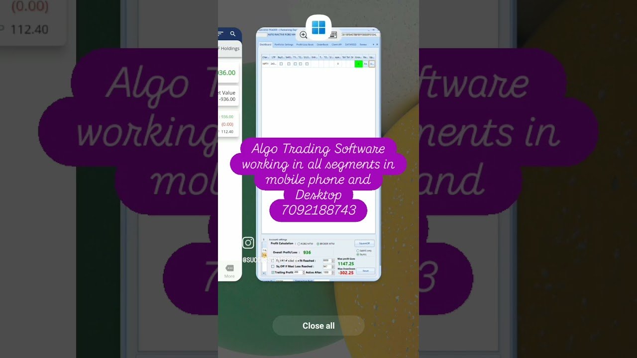 Algo Trading Software working in all segments in mobile phone and Desktop