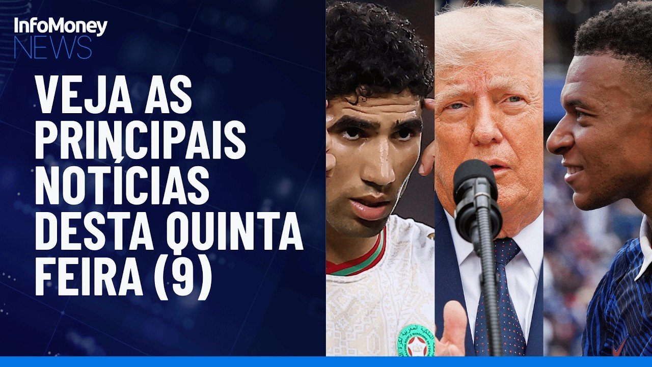 AO VIVO: Trump e Irã em guerra, Mbappé enfrenta Hakimi e Europa tem calor recorde | InfoMoney News