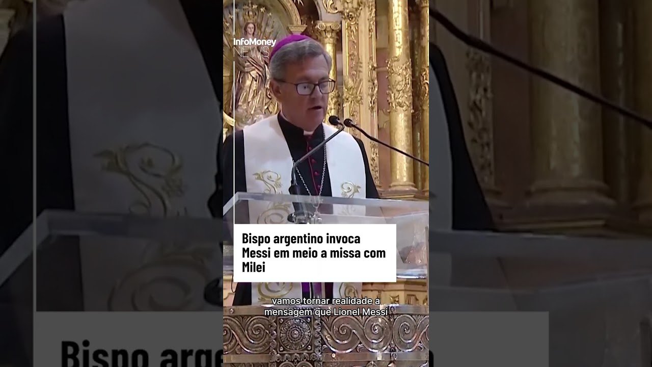 Bispo argentino invoca Messi em meio a missa com Milei | InfoMoney News