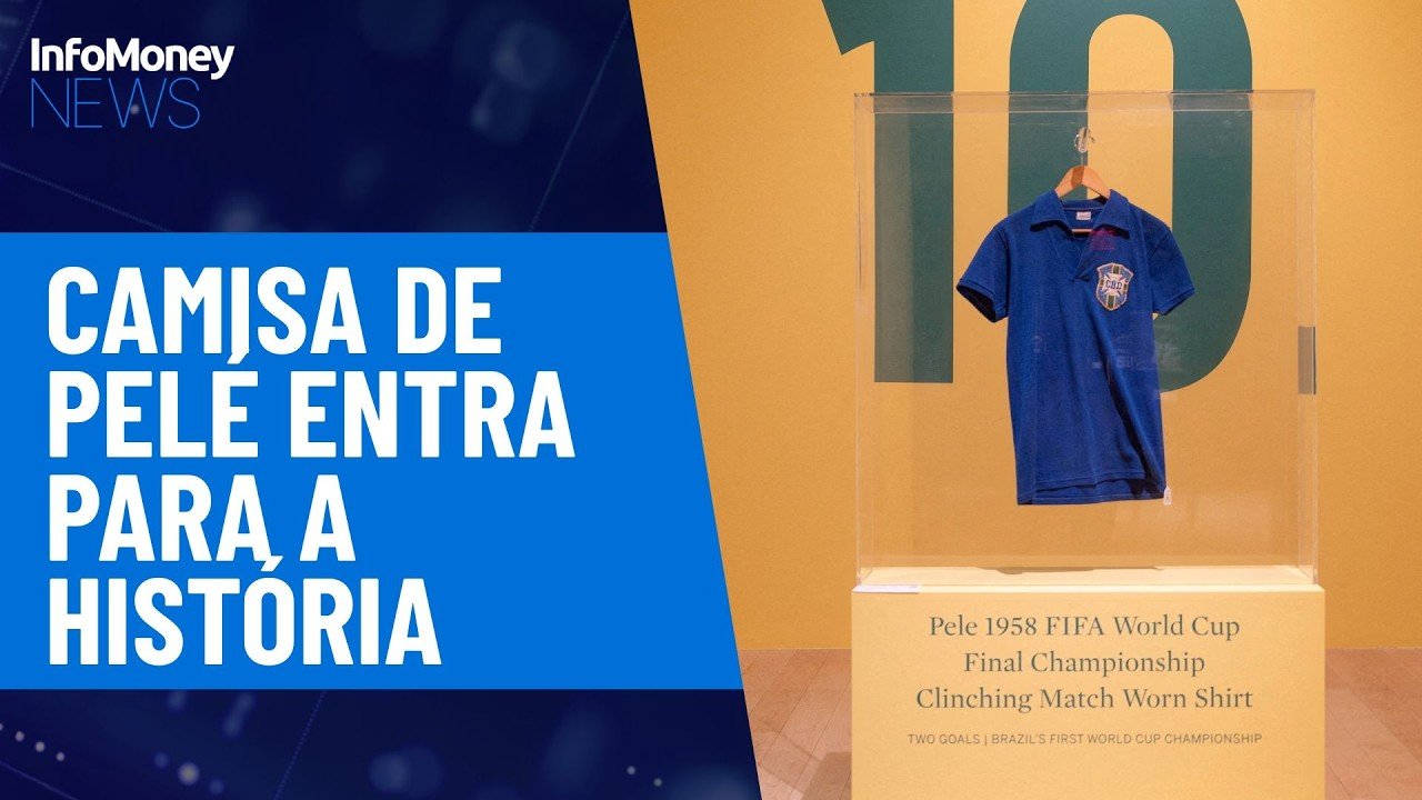 Camisa usada por Pelé na Copa de 58 é vendida por R$ 25 milhões | InfoMoney News