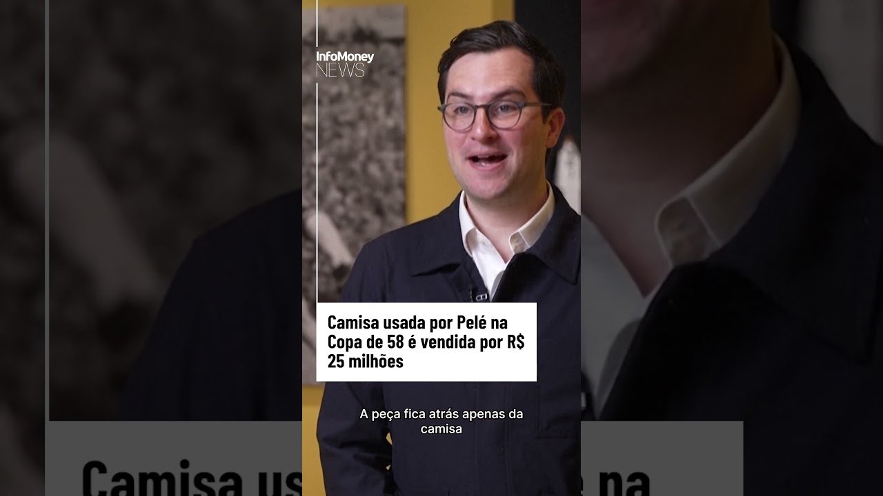 Camisa usada por Pelé na Copa de 58 é vendida por R$ 25 milhões | InfoMoney News