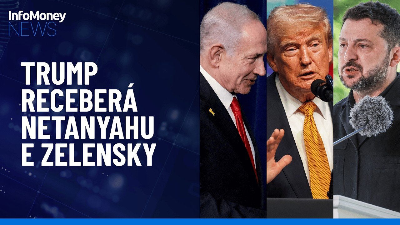 Casa Branca: Trump recebe Zelensky e Netanyahu nesta terça (28) | InfoMoney News
