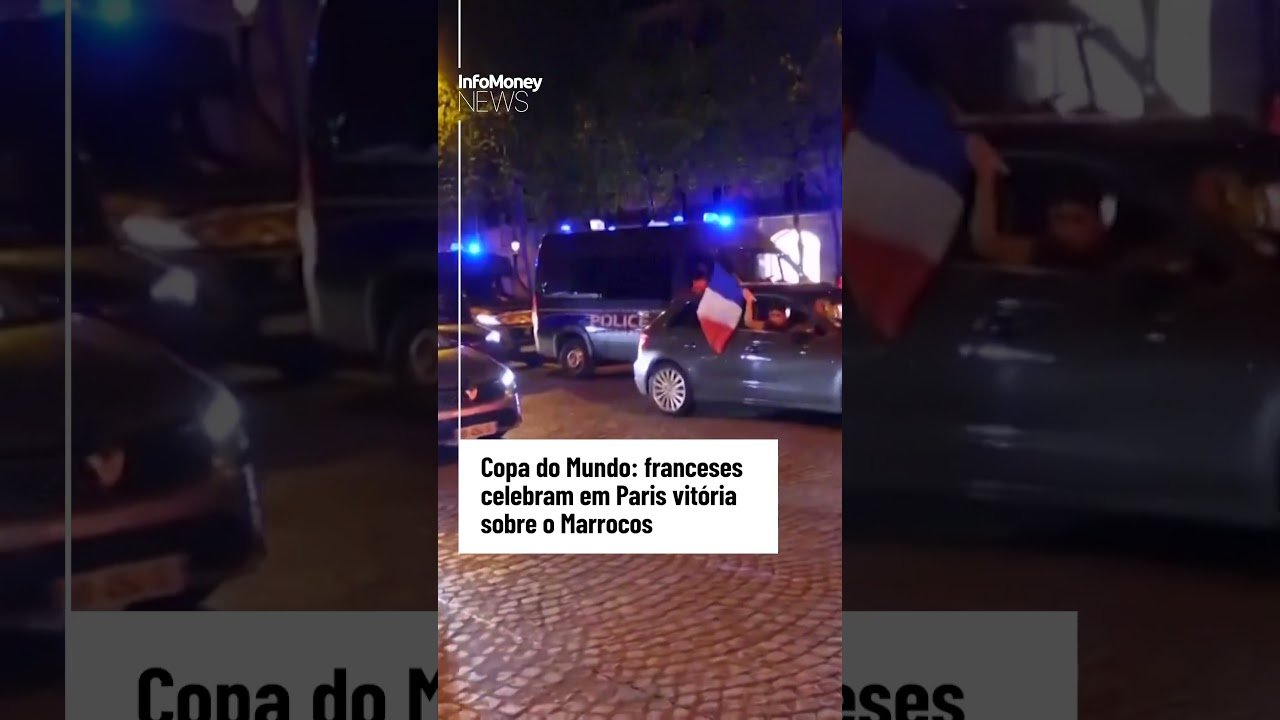 Copa do Mundo: franceses celebram em Paris vitória sobre o Marrocos | InfoMoney News