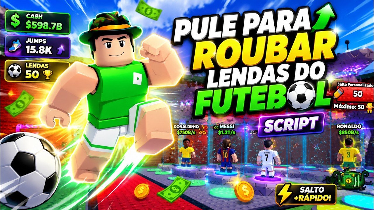 FIQUEI MILIONÁRIO ROUBANDO LENDAS DO FUTEBOL NO ROBLOX! 🤑⚽
