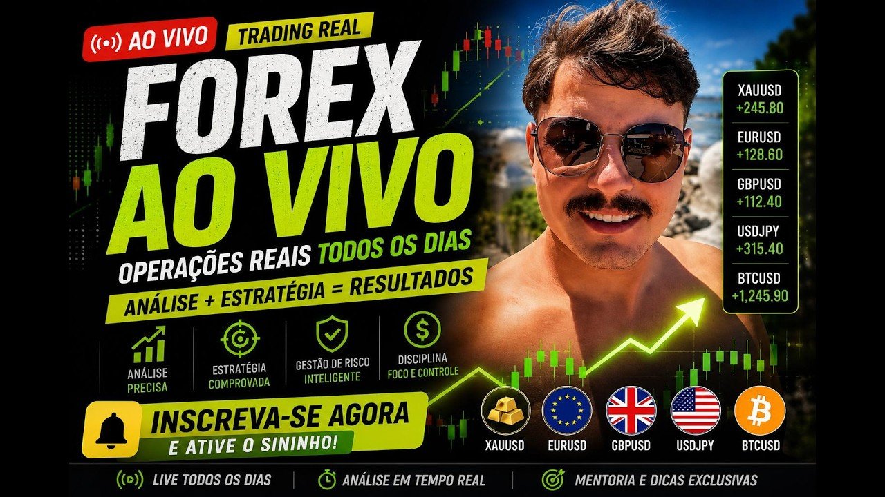 Forex AO VIVO Análise + Entradas Reais #Forex #XAUUSD #EURUSD #Gold #Scalping #DayTrade #trading