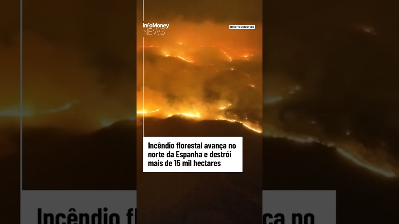 Incêndio florestal avança no norte da Espanha e já destruiu mais de 15 mil hectares | InfoMoney News
